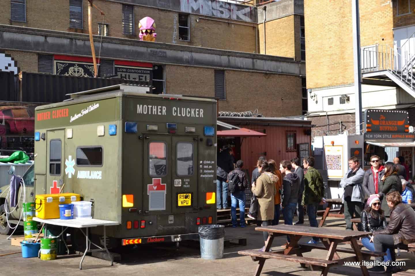 Shoreditch Mother Clucker Van - top free london attractions | top ten things to do in london for free | places to visit in london england for free