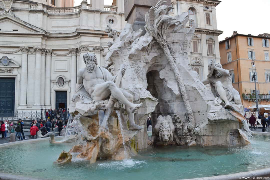 Fountain of Four Rivers Rome Italy