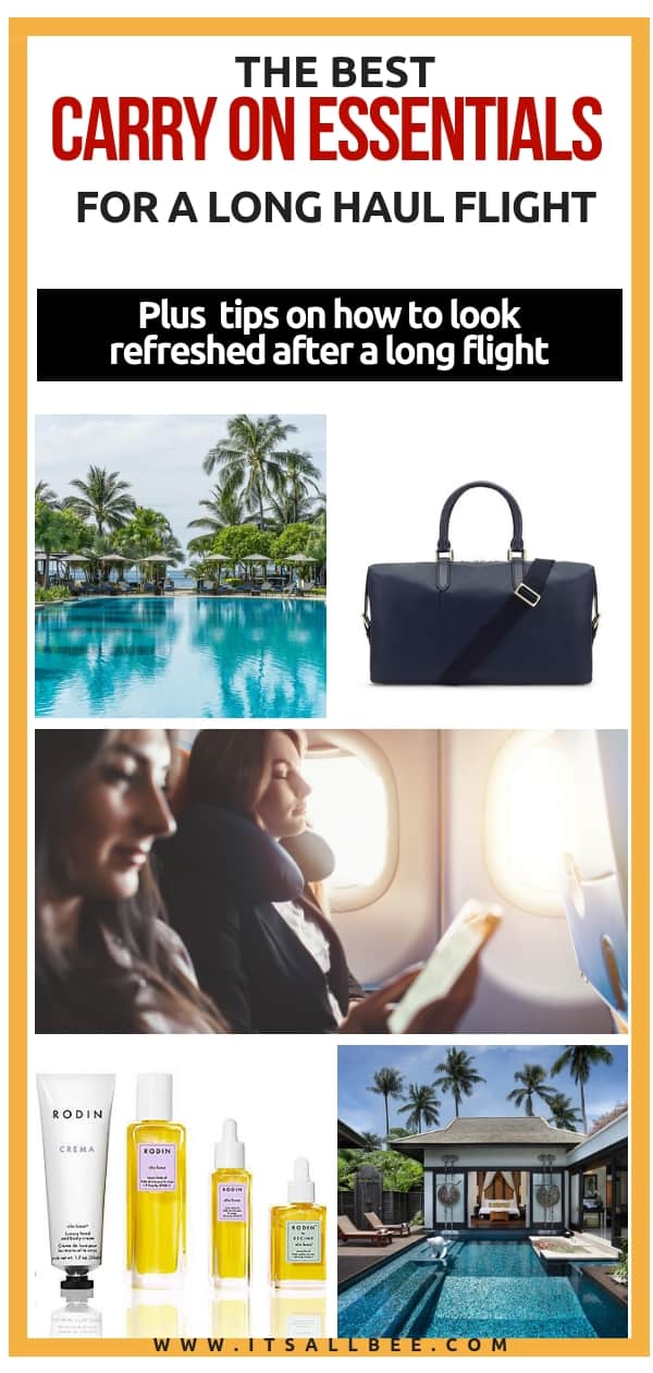 Carry On Essentials For A long Haul Flight - what to take in hand luggage for a long haul flight PLUS | 6 Tips and Tricks on How to Look Refreshed