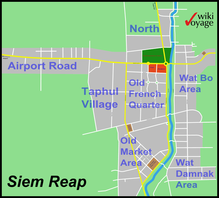 Map of Siem Reap Cambodia
