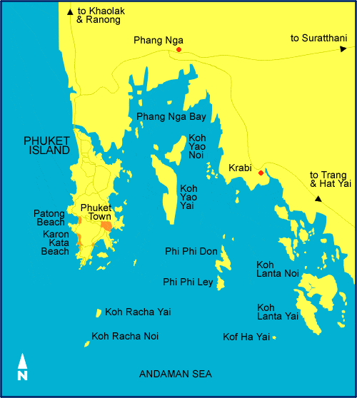 phang nga bay map