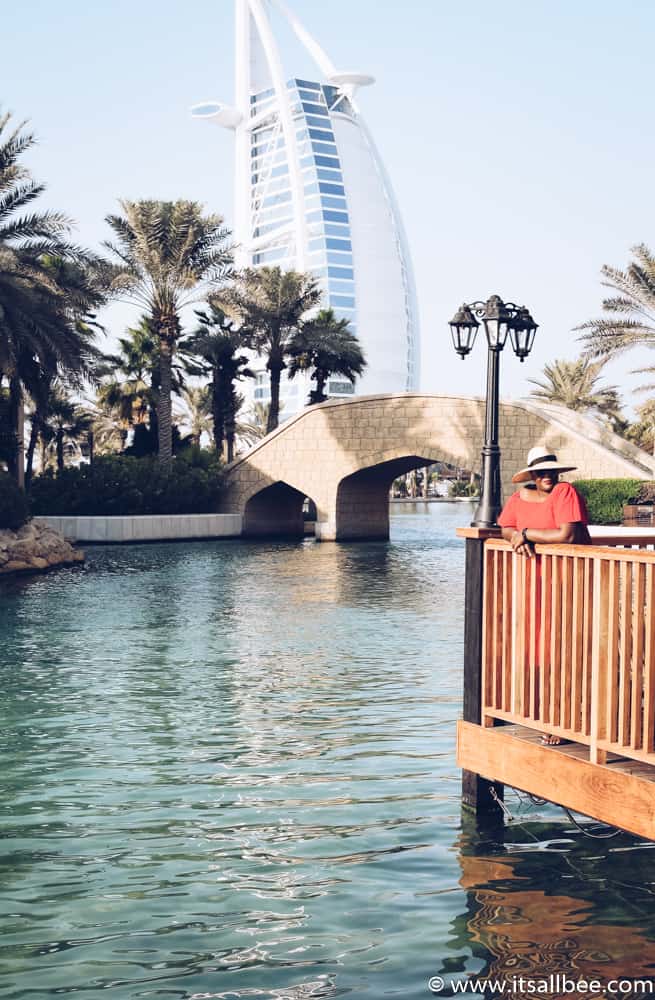 Burj Al Arab hotel in Dubai view from Souk Madinat Jumeirah 