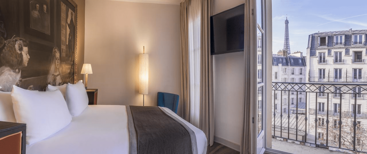 Paris Hotels With Views Of Eiffel Tower - Hotel Le Walt | hotel with balcony paris