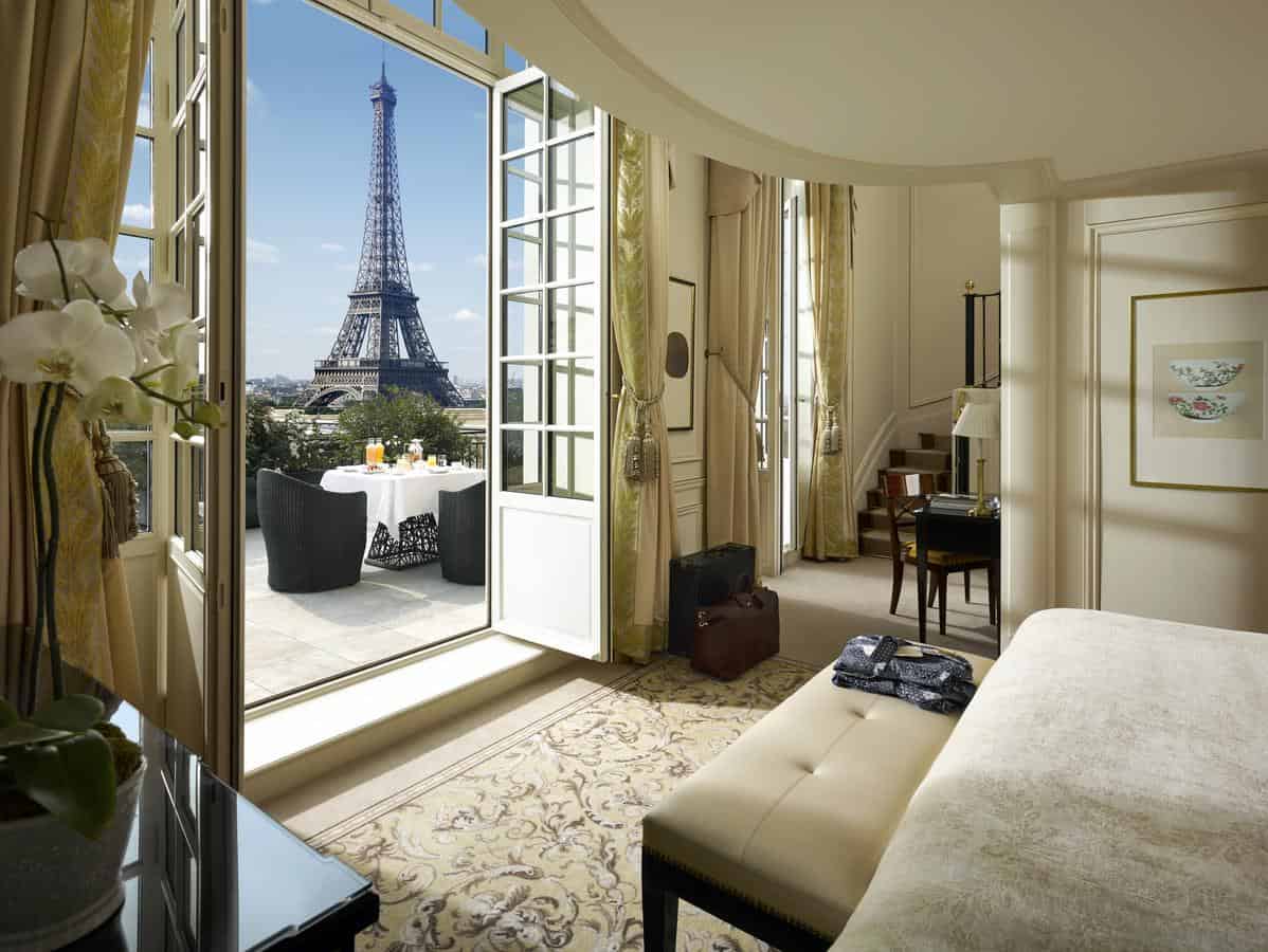 best hotel view in paris - Paris Hotels With Views Of Eiffel Tower - Shangri La Hotel Paris