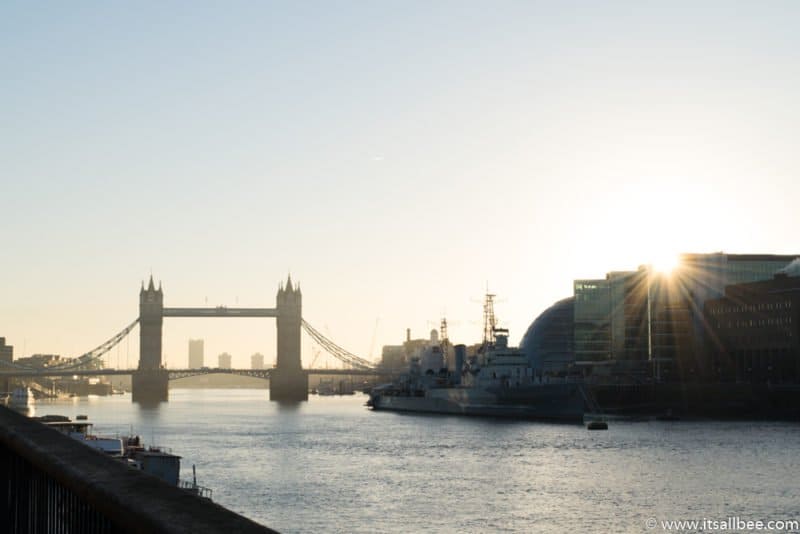 Sunset And Sunrise In London + Photography Tips - Tower Bridge at Sunrise