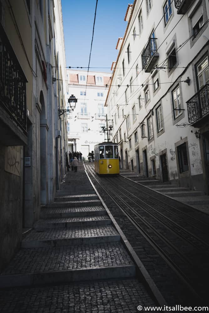 Trams in Lisbon portugal