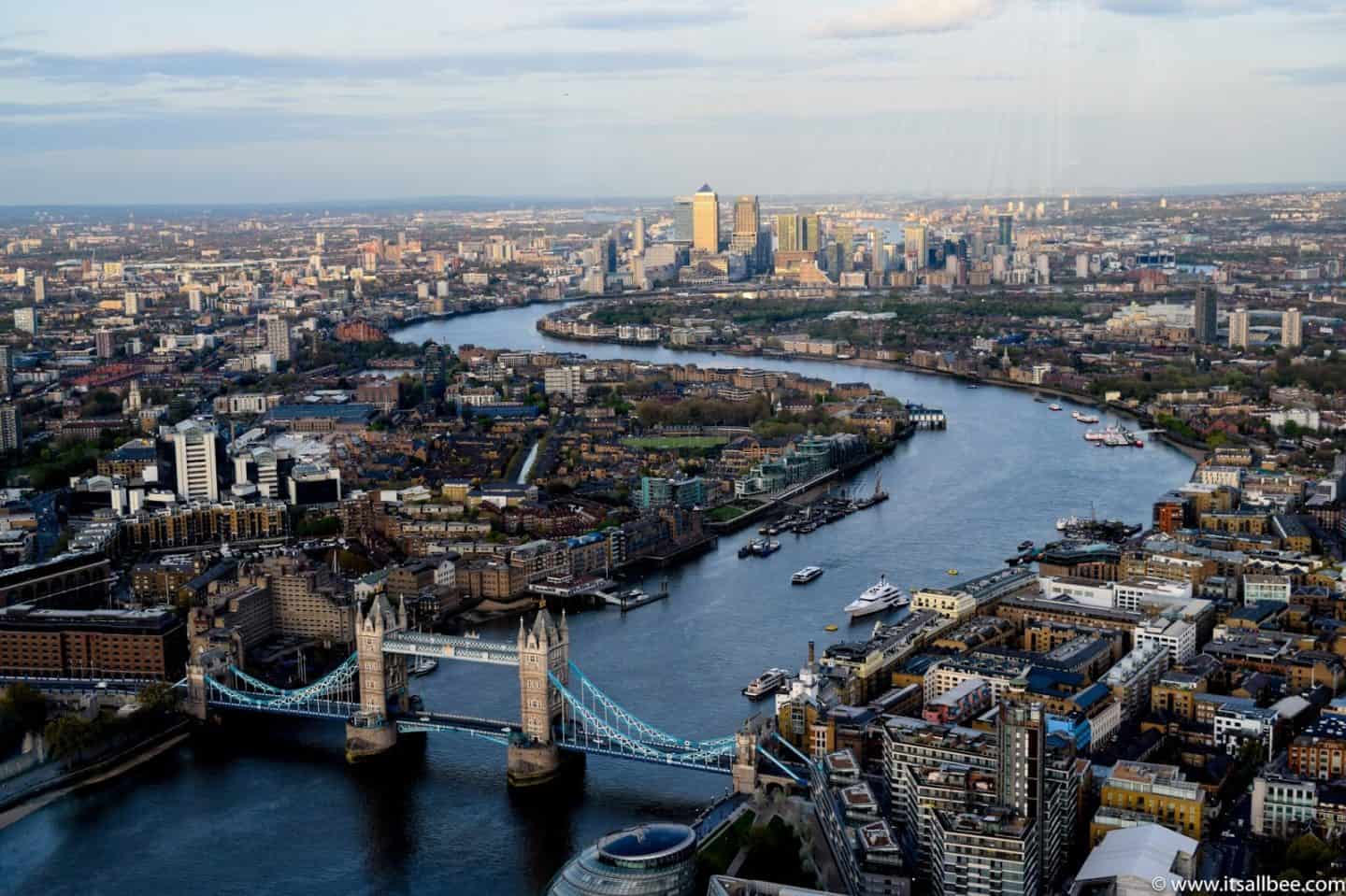 London views from the shard - best free things in london | free tourist things to do in london | sights to see in london free | free things to do in london for couples
