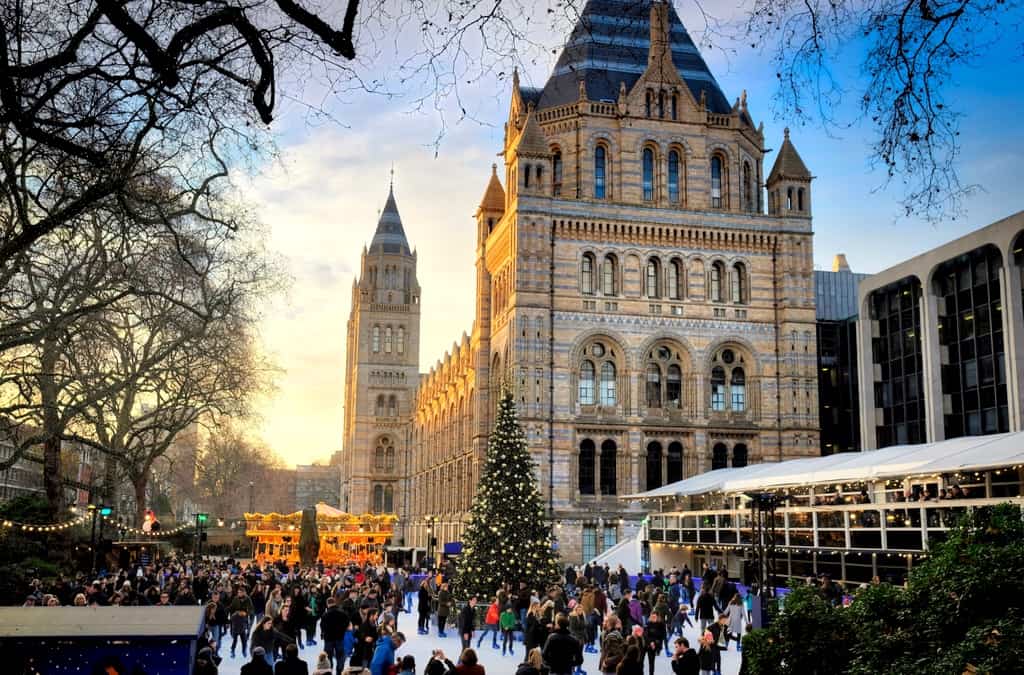 Natural History Museum Ice Rink - Top Things to Do in London During Christmas Holidays | Ice Rinks, Christmas Markets and Christmas Light...