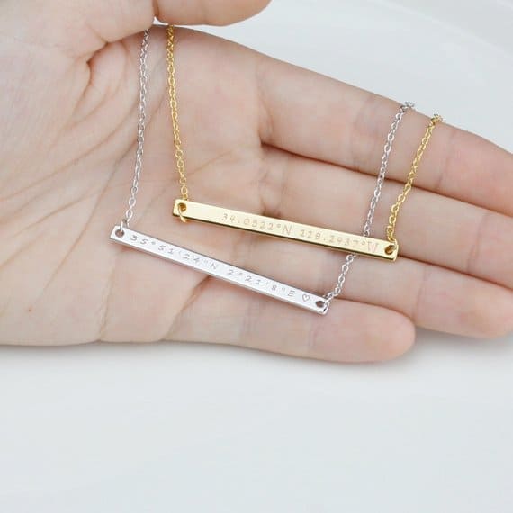 Coordintates Necklace - Wanderlust Jewelry - Cool Travel Inspired Jewelry You Wont Want To Take Off