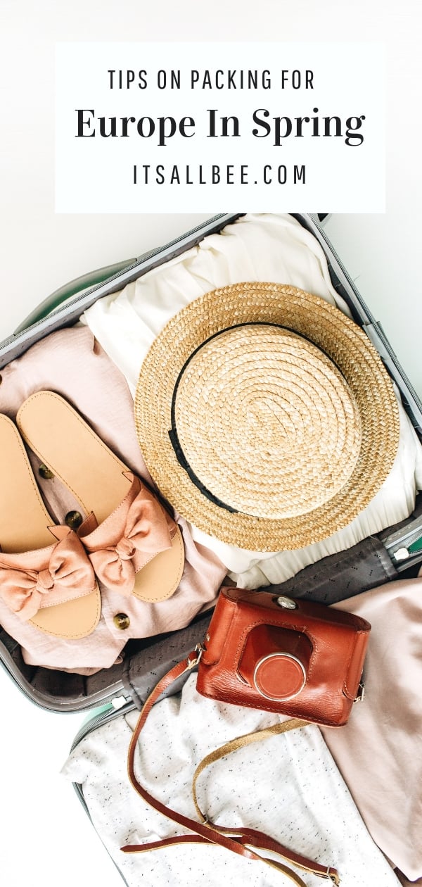 Spring in Europe? Here’s the Ultimate List of Items to Travel Europe in Style - The perfect packing list for Europe in spring #packing #carryon #2weeksineurope #traveltips #packingtips #spring #summer #outfits 