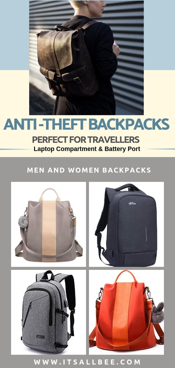 anti theft travel bags for women ideal for travel. - Anti-theft backpacks #travel #packing #bags #tips #style #fashion #street #itsallsbee