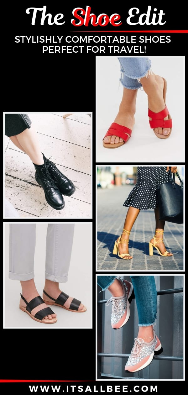 Comfortable and stylish walking shoes for travel - #outfits #packing #trips #carryon #traveltips #style #shoes #itsallbee #flats #heels
