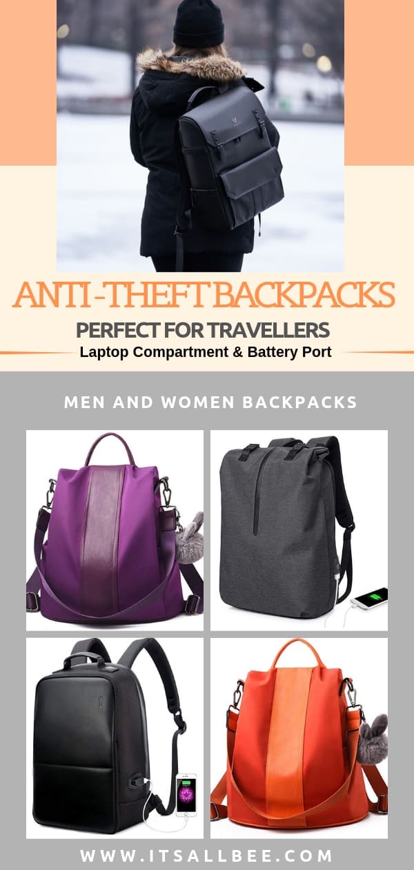 The best anti theft travel backpack - Anti-theft backpack travel accessories #mens #womens #travel #packing #bags #tips #style #fashion #street #itsallsbee