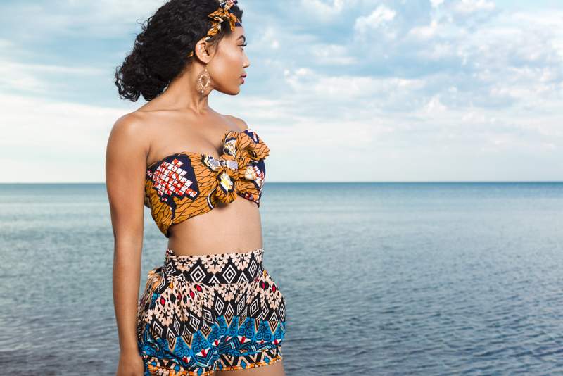 Stunning Kente print swimsuits & African Print Swimwear For Your Next Beach Vacation