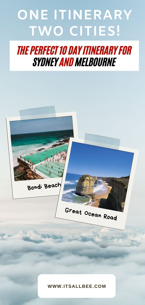 sydney vs melbourne - Which one to choose? Both with this epic Melbourne and Sydney itinerary. Explore the Blue Mountains, Great Ocean Road, Grampians, Bondi Beach, Manly, Brighton Beach Bathing Boxes Beach, St Kilda. With options for melbourne to sydney road trip or flying. The perfect Sydney itinerary for 5 days the to Melbourn. Everthing you need to know to plan your trip to Australia. #traveltips #flights #solotrip #female #traveller #downunder #aussie #roadtrip #oceania #itinerary 