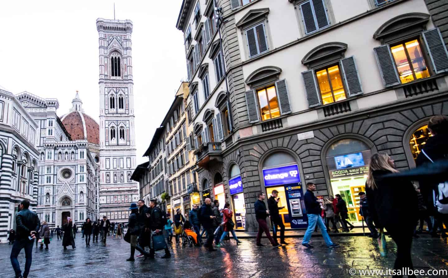 How to get from Pisa To Florence By Train Bus and Car! - Tips on how to travel between Florence and Pisa and a look at best way to get from Pisa to Florence. #Italy #florence #pisa #duomo #campanile #mariadelfiore #croce #miraclesquare #italian #gelato #transport #pisadaytrip