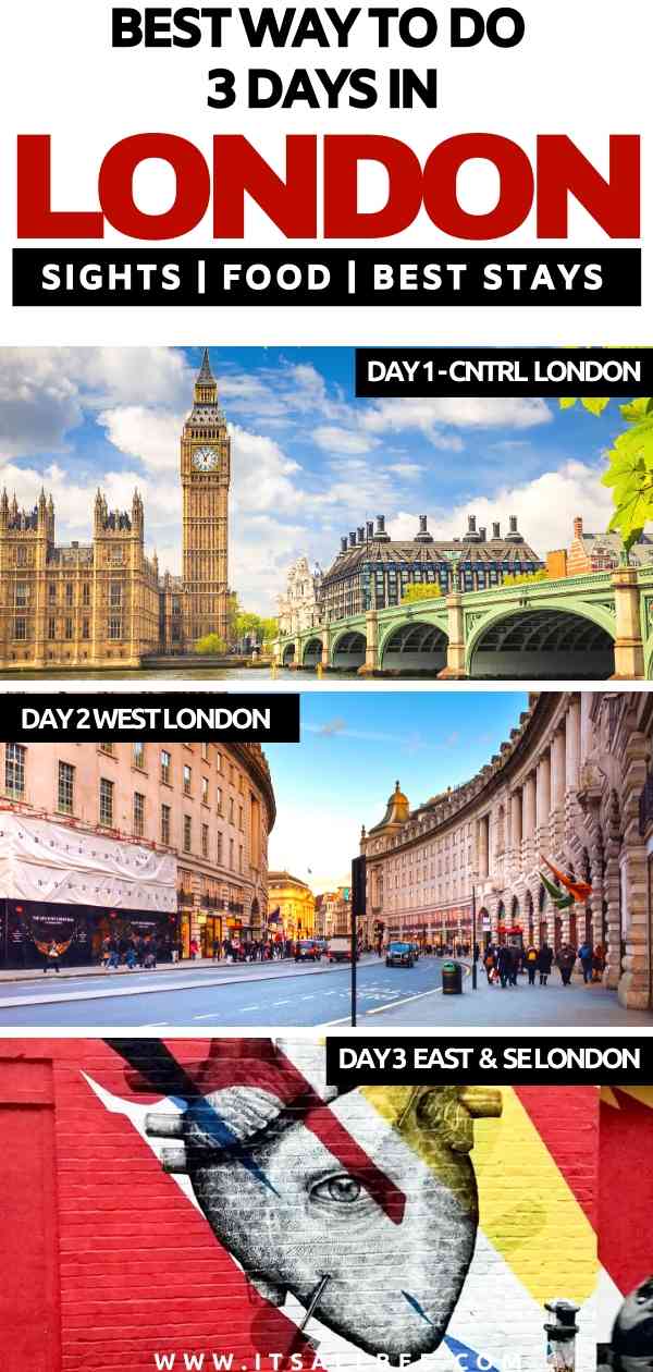 London travel itinerary 3 days