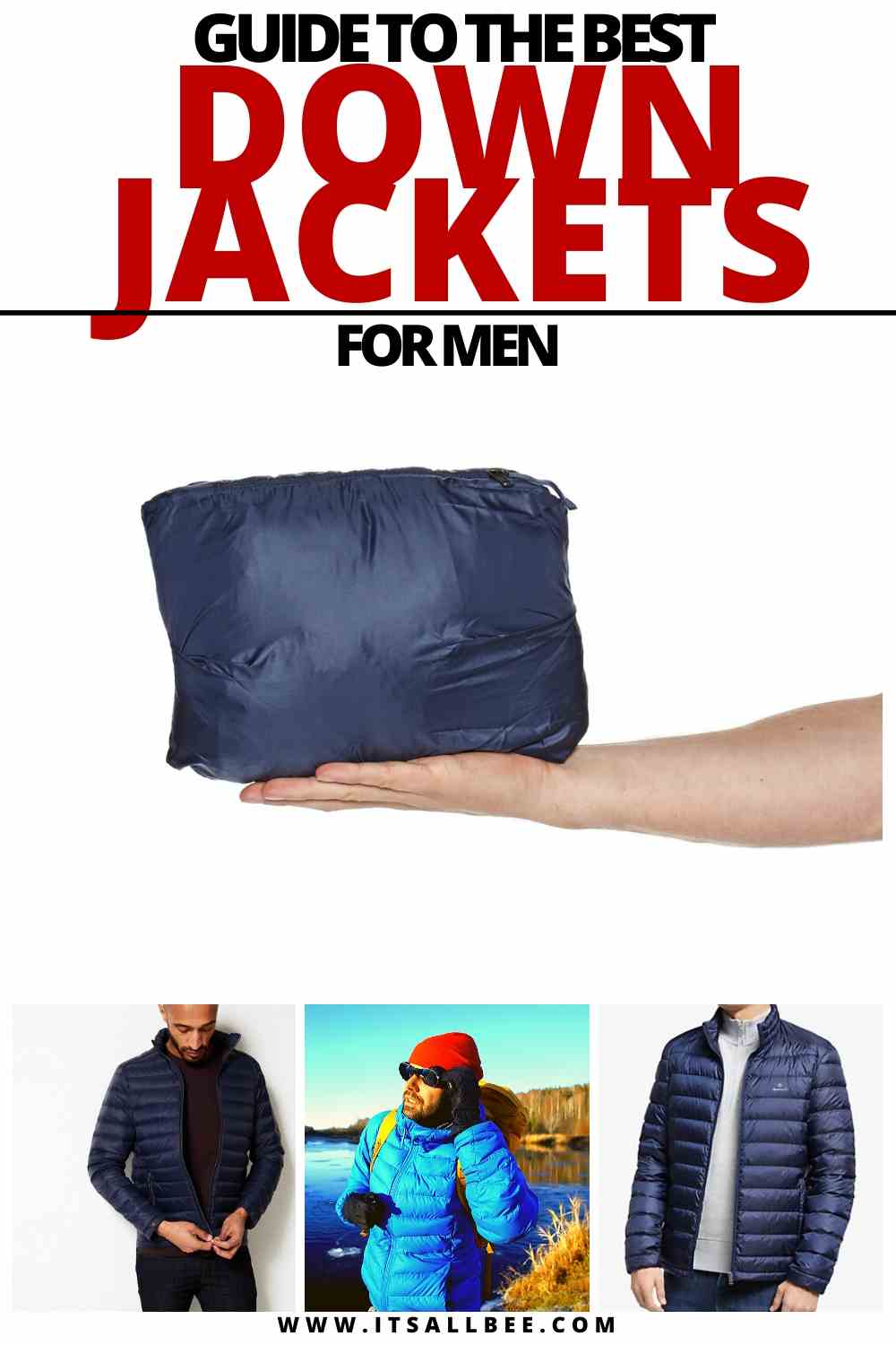 Packable puffer jacket mens