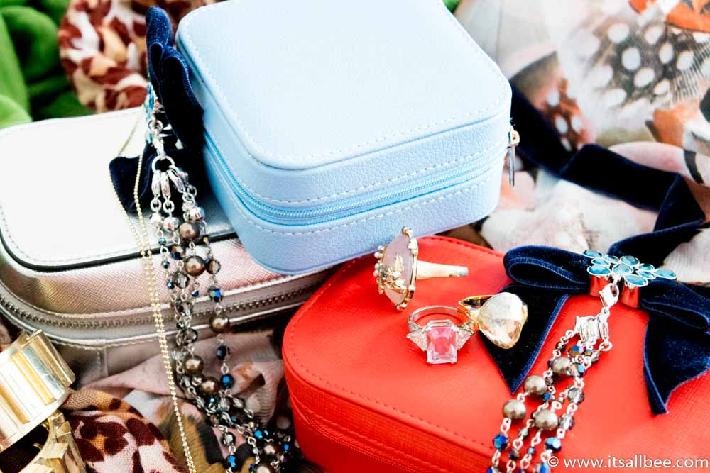 The Best Travel Jewelry Cases - These Personalized Jewelry Cases are Travel-Approved - Jewellery storage box #jewellerycase #jewellerybox #travel #organiser #trips #expensive jewellery www.itsallbee.com