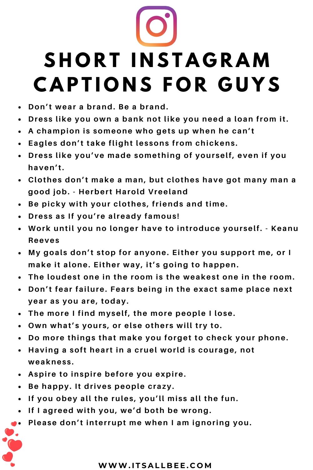 Best Instagram captions for guys