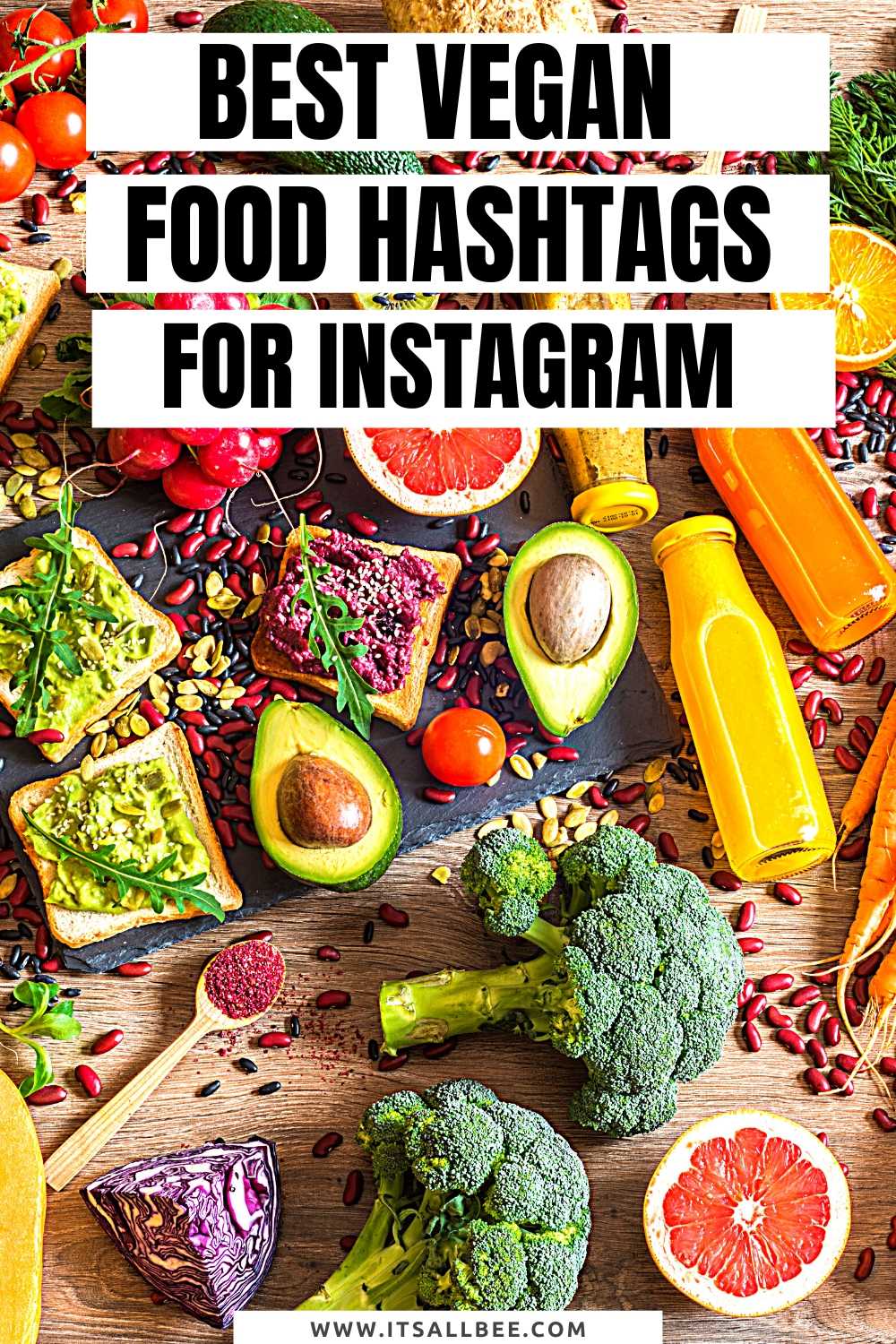vegan food hashtags