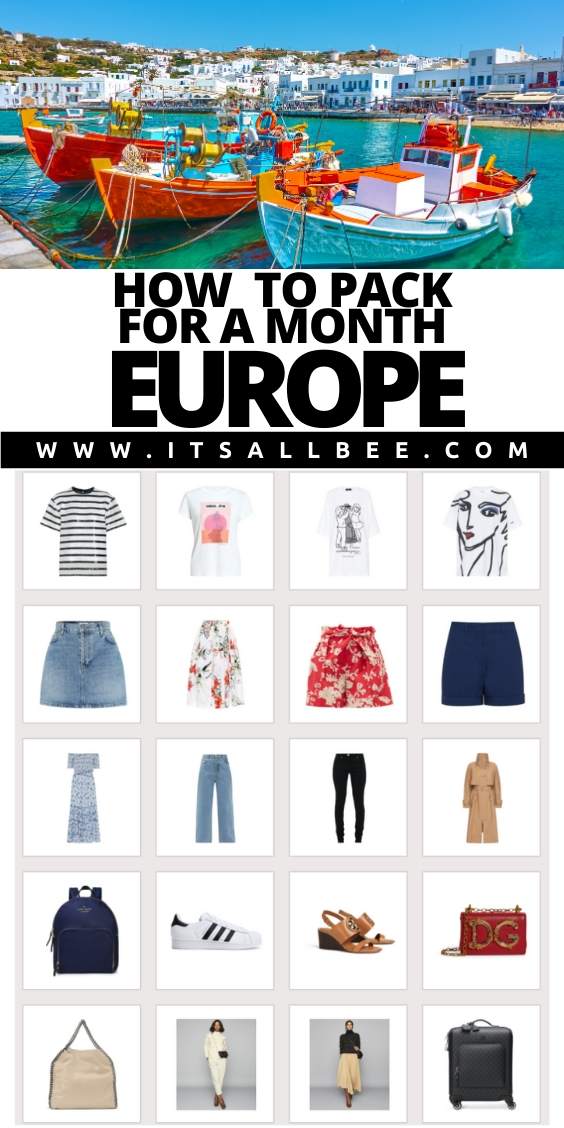 What to pack for a month in Europe in Summer | How much to pack for a month in Europe