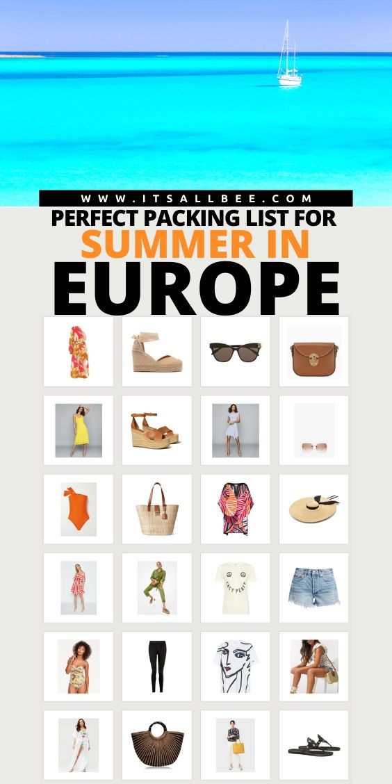 things to pack for europe summer | packing list for summer vacation | packing list for europe in summer | summer in europe packing list | european summer packing list | summer europe packing list