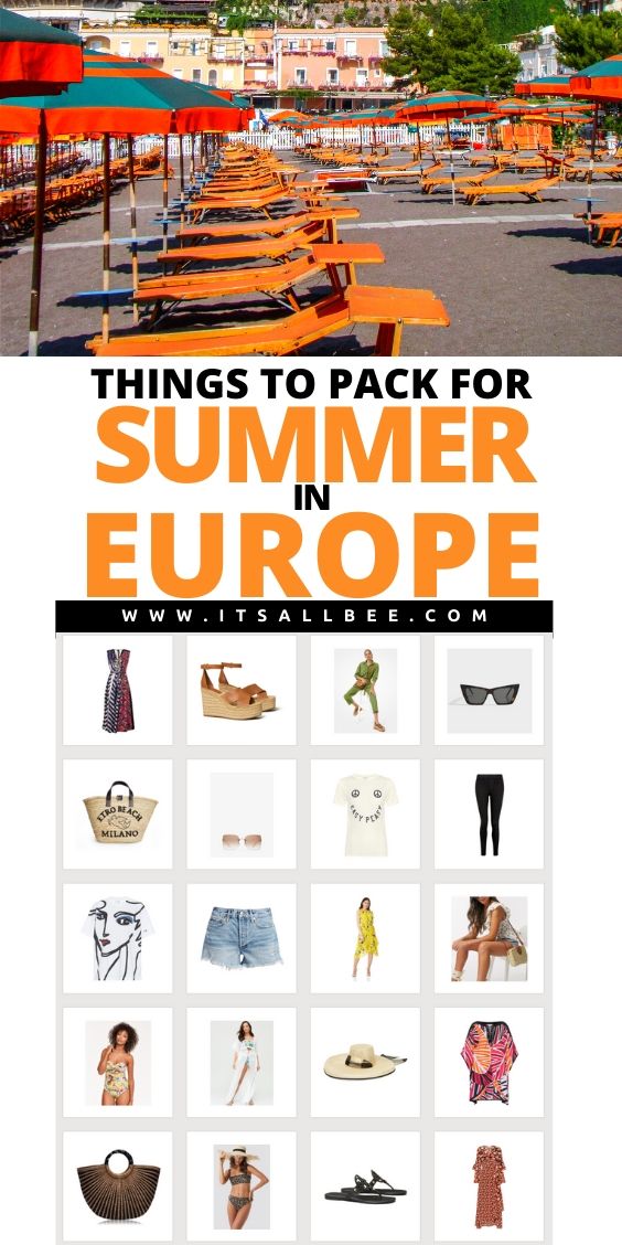 things to pack for europe summer | packing list for summer vacation | packing list for europe in summer | summer in europe packing list | european summer packing list | summer europe packing list