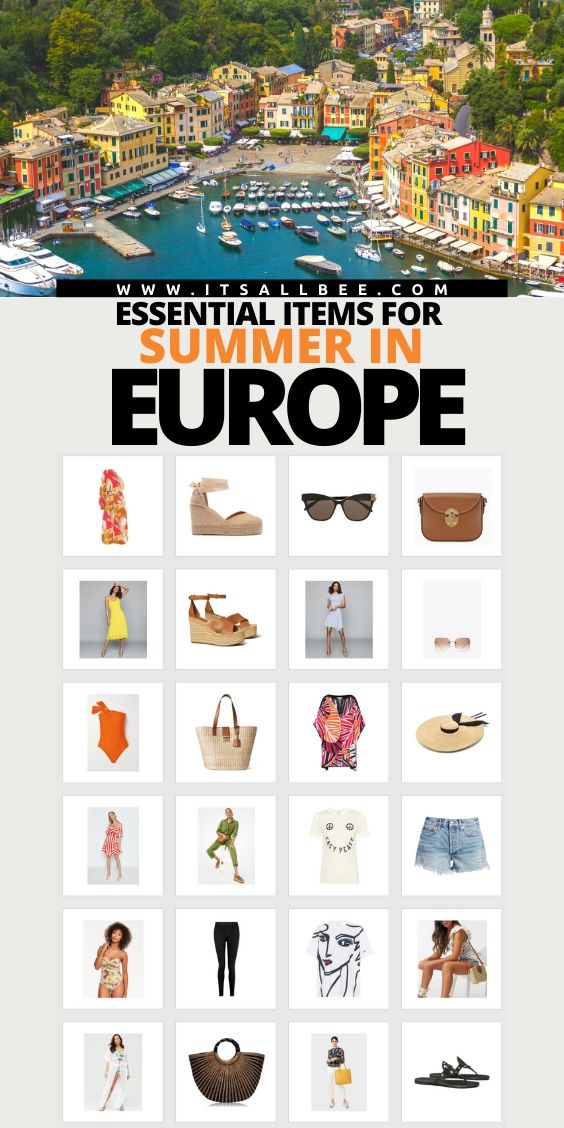 things to pack for europe summer | packing list for summer vacation | packing list for europe in summer | summer in europe packing list | european summer packing list | summer europe packing list