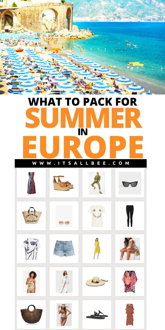 things to pack for europe summer | packing list for summer vacation | packing list for europe in summer | summer in europe packing list | european summer packing list | summer europe packing list