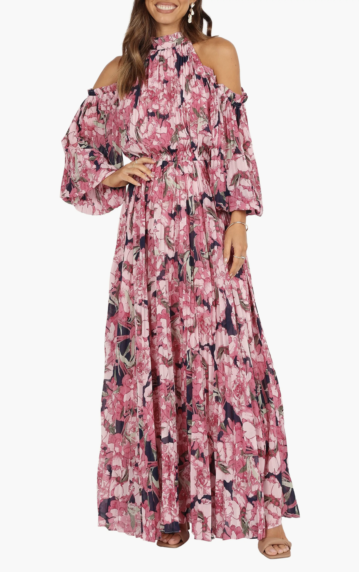 burnt red maxi dress Dark Red Sleeveless Maxi Dress Featuring Right Leg Slit – Aquarius Brand