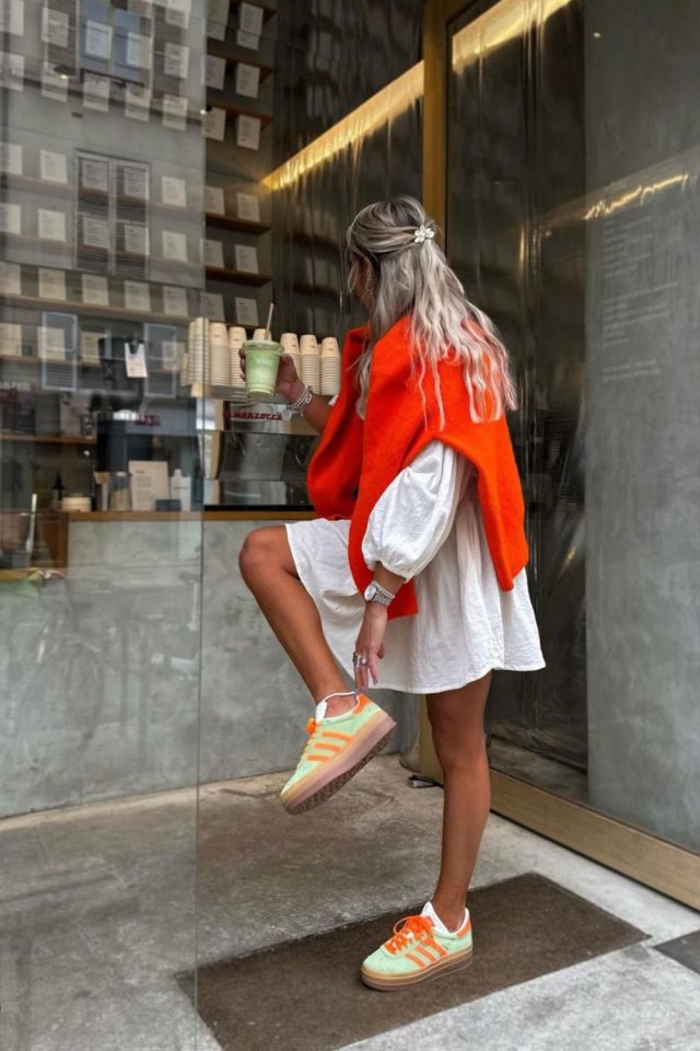 Discover versatile Adidas Gazelle sneaker outfit ideas for every occasion. From brunch to city exploring, get inspired with chic and playful looks perfect for your next casual outing.Gazele Adidas, Gazell Adidas, Gazells Adidas, Gazelle Adidas, Gazelles Adidas, Adidas Samba Outfit, Adidas Samba Outfits, Adidas Originals Gazelle Shoes, Adidas Originals Gazelle Trainer, Adidas Outfits, Adidas Sneakers, Adidas Superstar Shoes Outfit 
