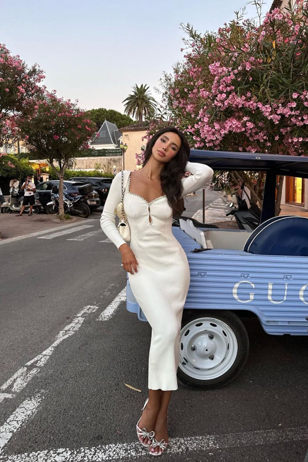 Dinner in St Tropez White Skirt Set