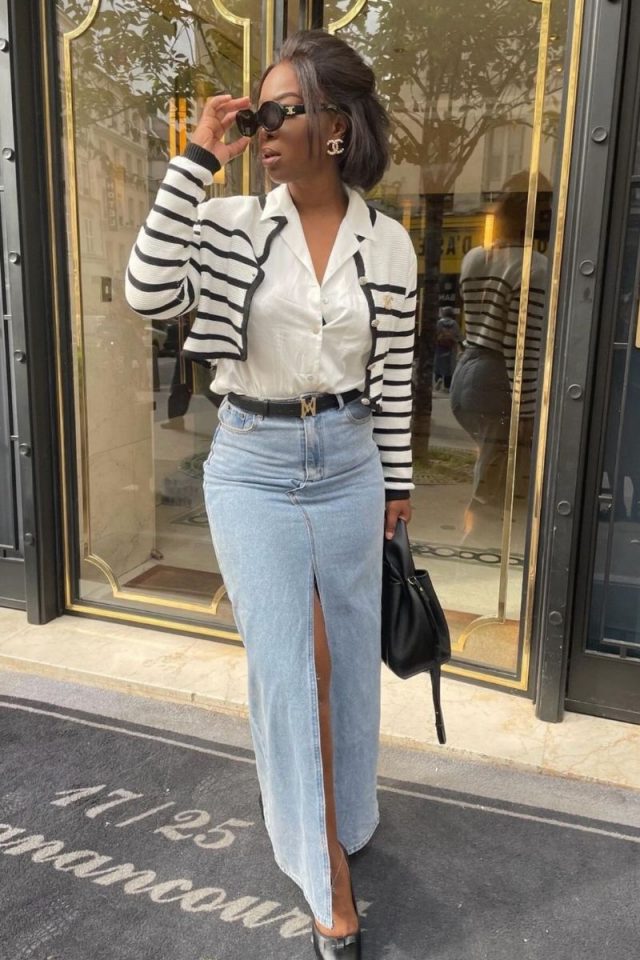 Discover stylish denim maxi skirt outfit ideas perfect for brunch, exploring, casual outings, and more. Get tips on how to balance your silhouette, choose the right footwear, and accessorize to elevate your look. Denim Maxi Skirts, Denim Maxi Skirt Outfit, Summer Outfit, Outfit Ideas, Denim Skirt Outfit Summer, Denim Skirt Outfit Ideas, Denim Skirt Outfit Winter, Denim Skirt Styling, Denim Skirts Long, Skirts Outfits, Style, Denim Skirt Longer, Denim Skirts Outfits Ideas, Skirt Outfit Aesthetic Discover stylish denim maxi skirt outfit ideas perfect for brunch, exploring, casual outings, and more. Get tips on how to balance your silhouette, choose the right footwear, and accessorize to elevate your look. Denim Maxi Skirts, Denim Maxi Skirt Outfit, Summer Outfit, Outfit Ideas, Denim Skirt Outfit Summer, Denim Skirt Outfit Ideas, Denim Skirt Outfit Winter, Denim Skirt Styling, Denim Skirts Long, Skirts Outfits, Style, Denim Skirt Longer, Denim Skirts Outfits Ideas, Skirt Outfit Aesthetic